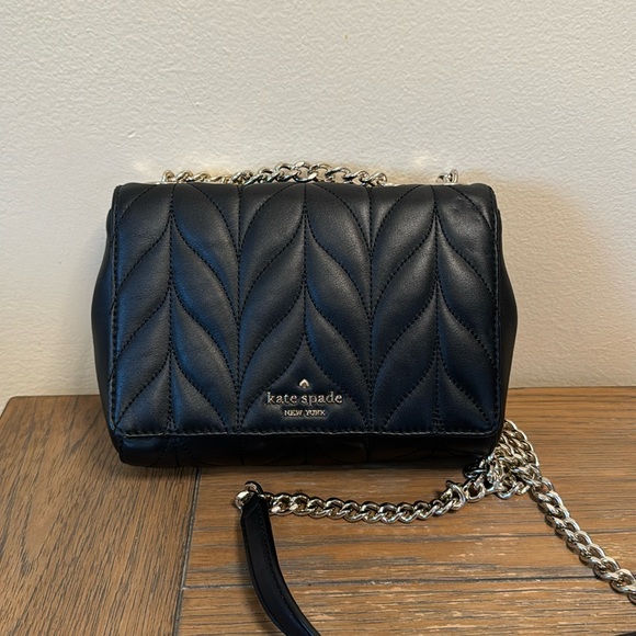 Kate spade black leather bag - Picture 1 of 2